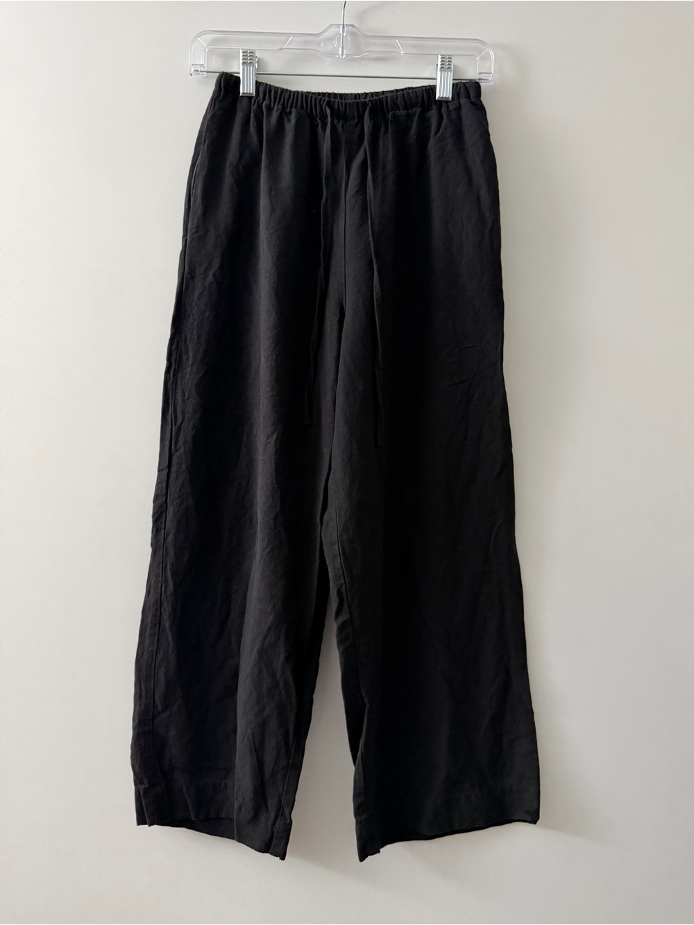 Rhythm. Classics Size 4 Wide Leg Pants w Pockets Casual Rayon Linen Black Used
